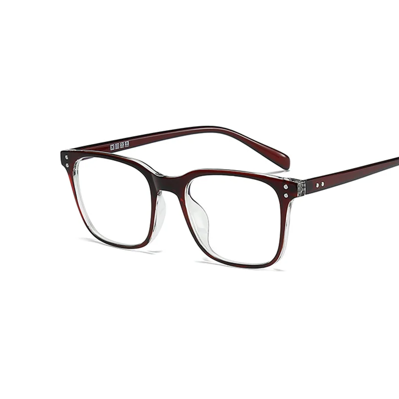 Rivet Student Square Myopic Glasses Women Men TR90 Retro Minus Lens Prescription Spectacle Diopter 0 -0.5 -0.75 -1.0 To -6.0