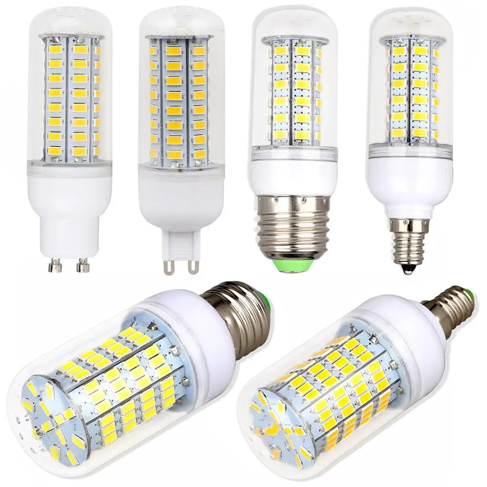 

10Pcs 7W 9W 12W 15W 20W LED Corn Light Bulbs E14 E27 ES BC B22 G9 GU10 5730 SMD Bright Cool Warm White Lamp 220V 110V Bombillas