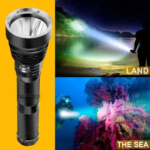 Most Powerful diving flashlight 18650 XHP90.3 Usb Rechargeable professional diving torch light IPX8 waterproof underwater light