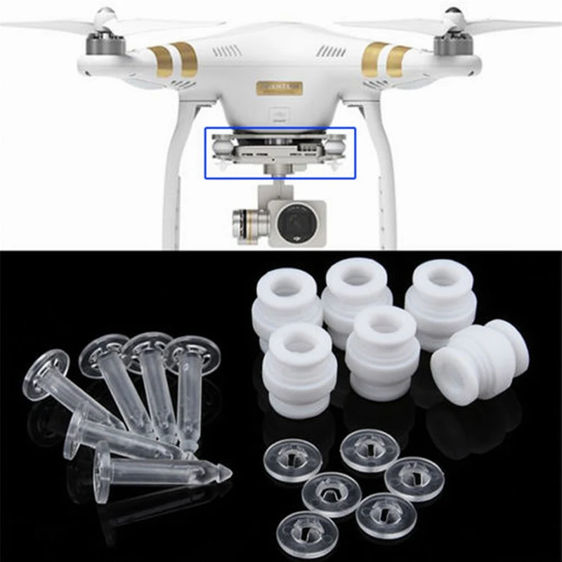 For DJI Phantom 3A P S SE 4K Drone Gimbal Camera Mount Holder Anti Fall Off Anti Drop Pins Rubber Damper Damping Balls Accessory