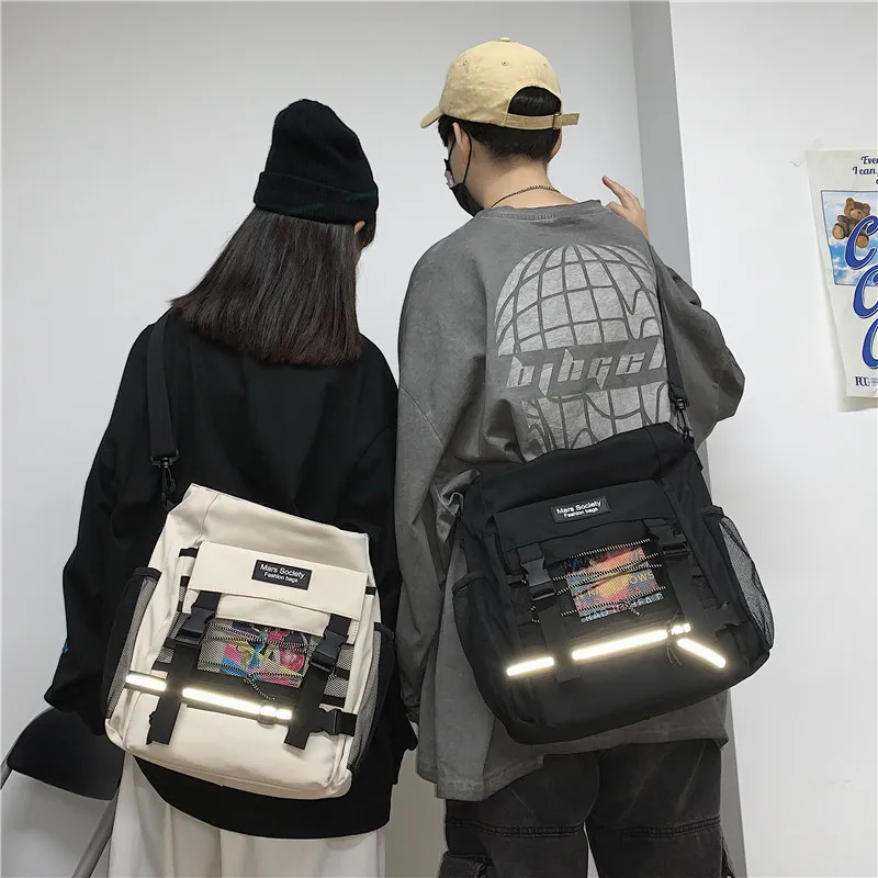 NEW Real Photo Canvas Bag Cute Joker Girl Shoulder Bag Student Class Forest Postman Bag Messenger Bag