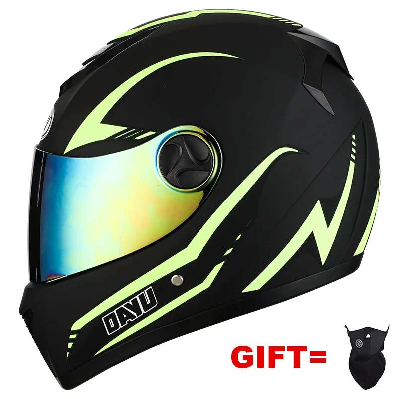 

Free Gift DOT Approved Full Face Motorcycle Helmet With Dual LensRacing S-XL Size Casco Casque Moto Double Lens Visors