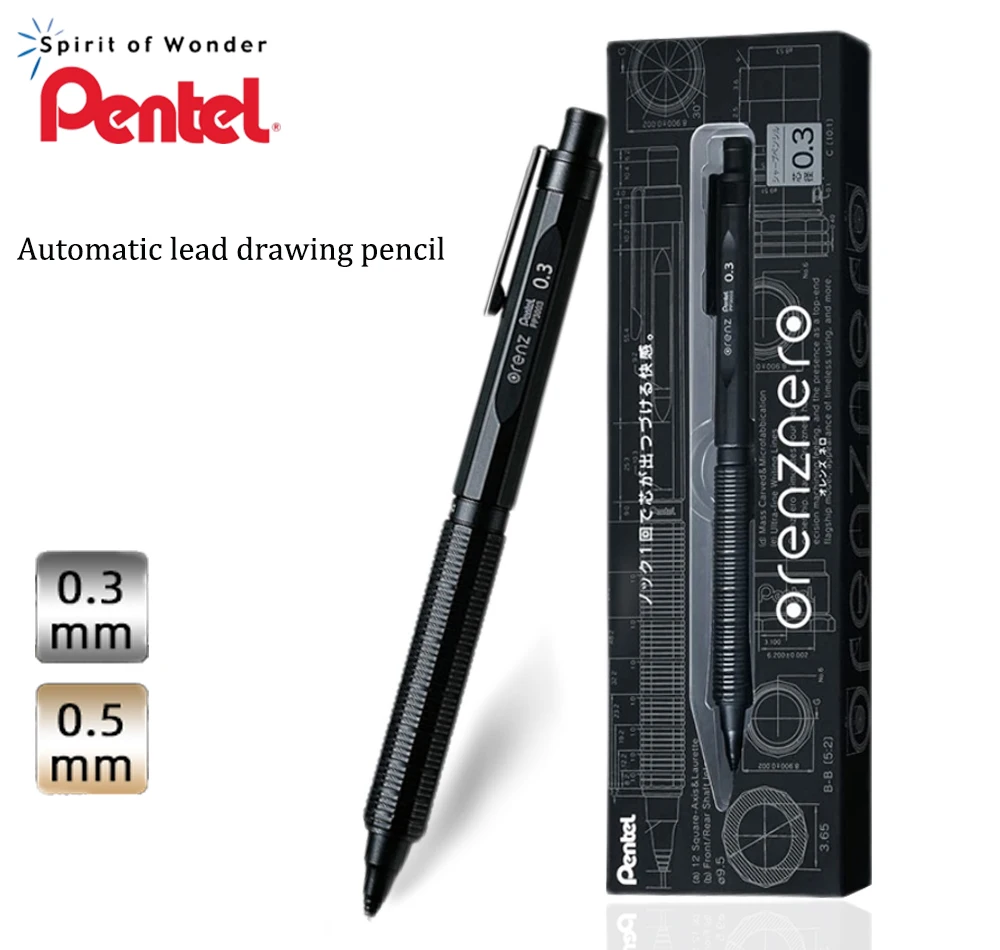 

Pentel PP3003-A металлический механический карандаш Автоматическая Пробивка выдвижной наконечник с низким центром тяжести дизайн рисования