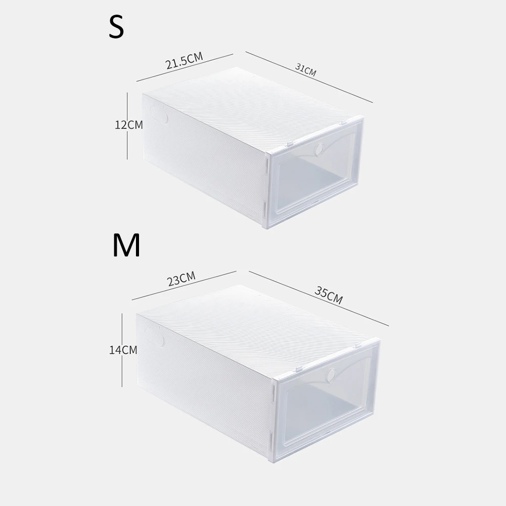 1PC lip-Open Cover Plastic Shoe Hanger Storage Transparent Shoe Box Drawer Divider Shoes Drawer Case Organizer Shoes Organizer