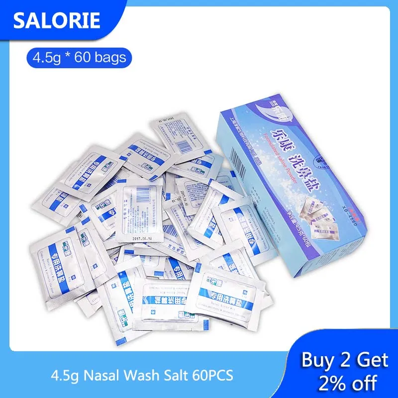 Nasal Wash Salt Nasal Rinse Mix Salt Nose Cleaner Rhinitis for Nose Cleaning Machine Adult Children Physiotherapy Health Care