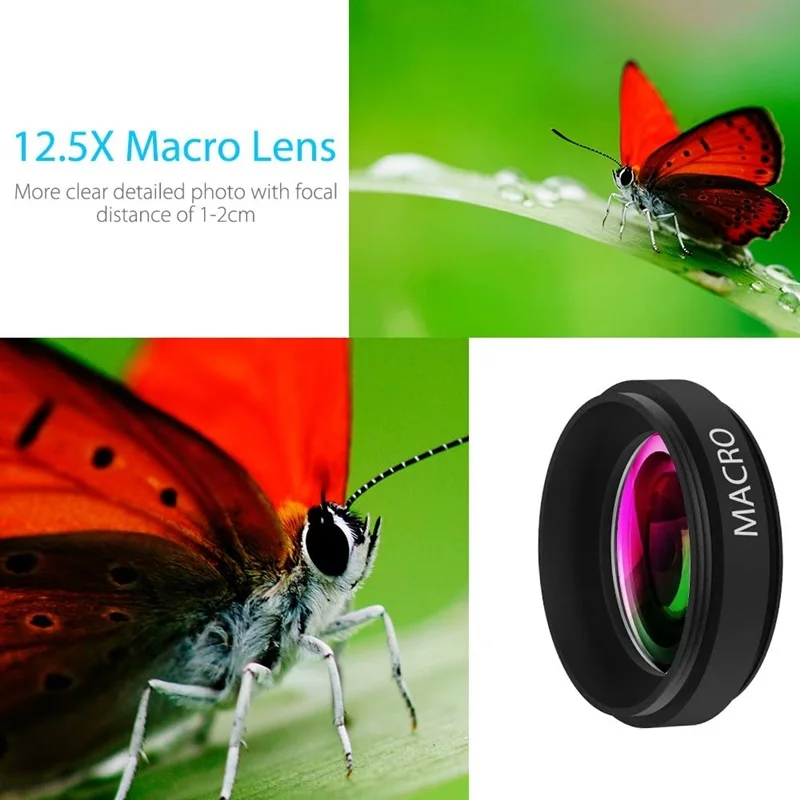 Tongdaytech 2IN1 HD Mobile Phone Camera Wide Angle Lens Telescope Macro Lens for Iphone 11 Pro Samsung Xiaomi Lente Para Celular