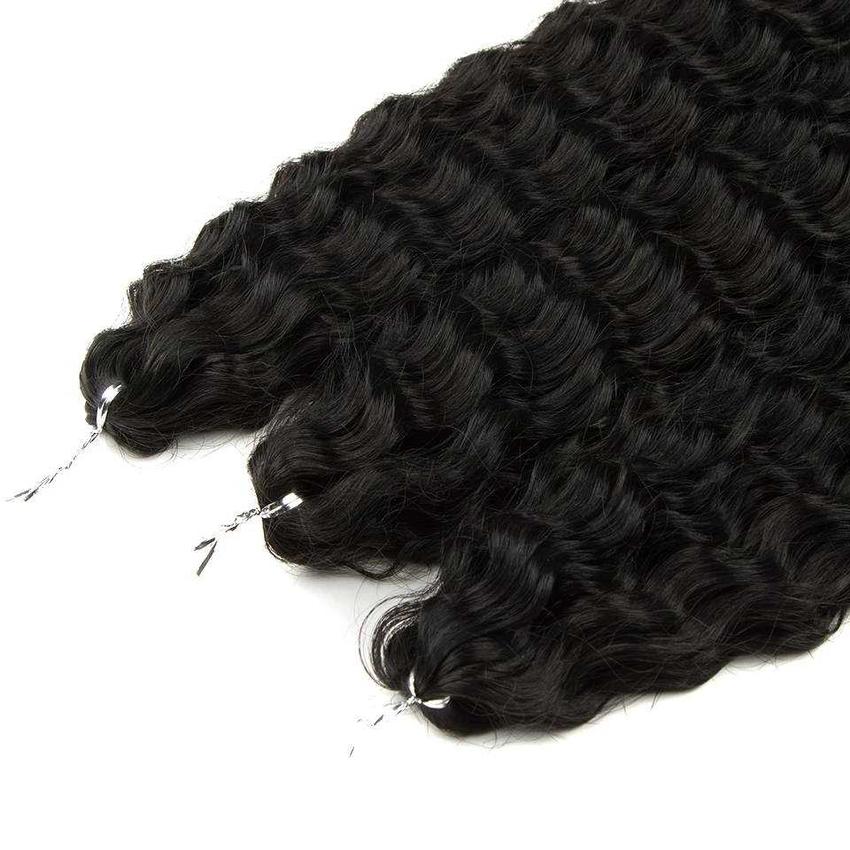 Ariel Hair Synthetic Twist Crochet Curly Hair 24 Zoll Water Wave Braid Hair Ombre Blonde Brown Deep Wave Flechten Haarverlängerung – Detail 23