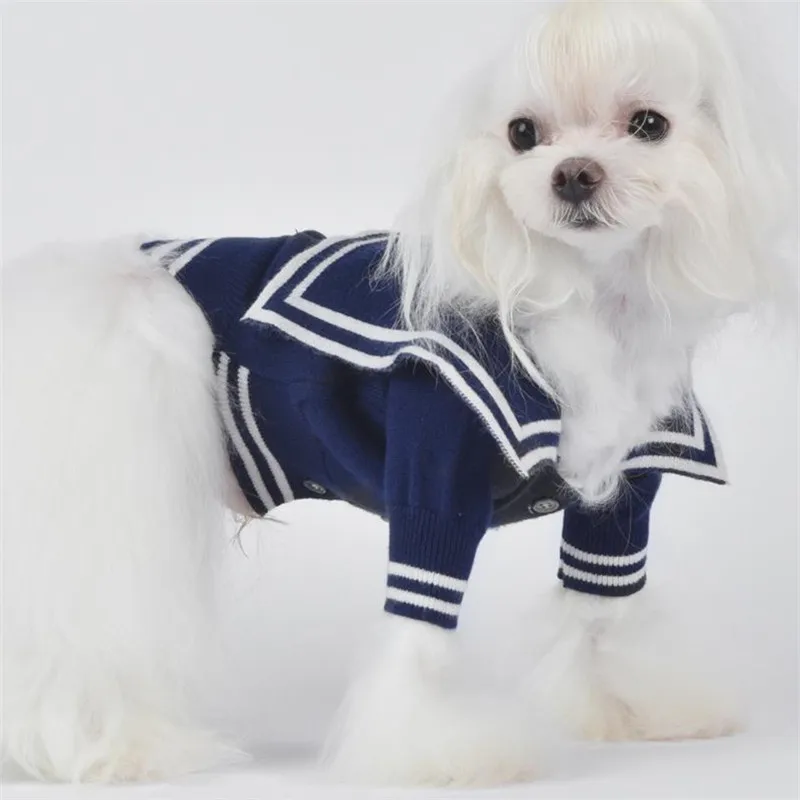 Dog Cardigan Sweater Coat Winter Cat Puppy Small Dog Clothes Knit Apparel Chihuahua Yorkies Pomeranian maltese Poodle Clothing S