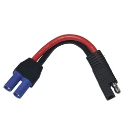 Cabo de silicone macio JKM 10 AWG, Conector SAE para EC5, Cabo de alimentação do carro, 0.15m, Início de emergência