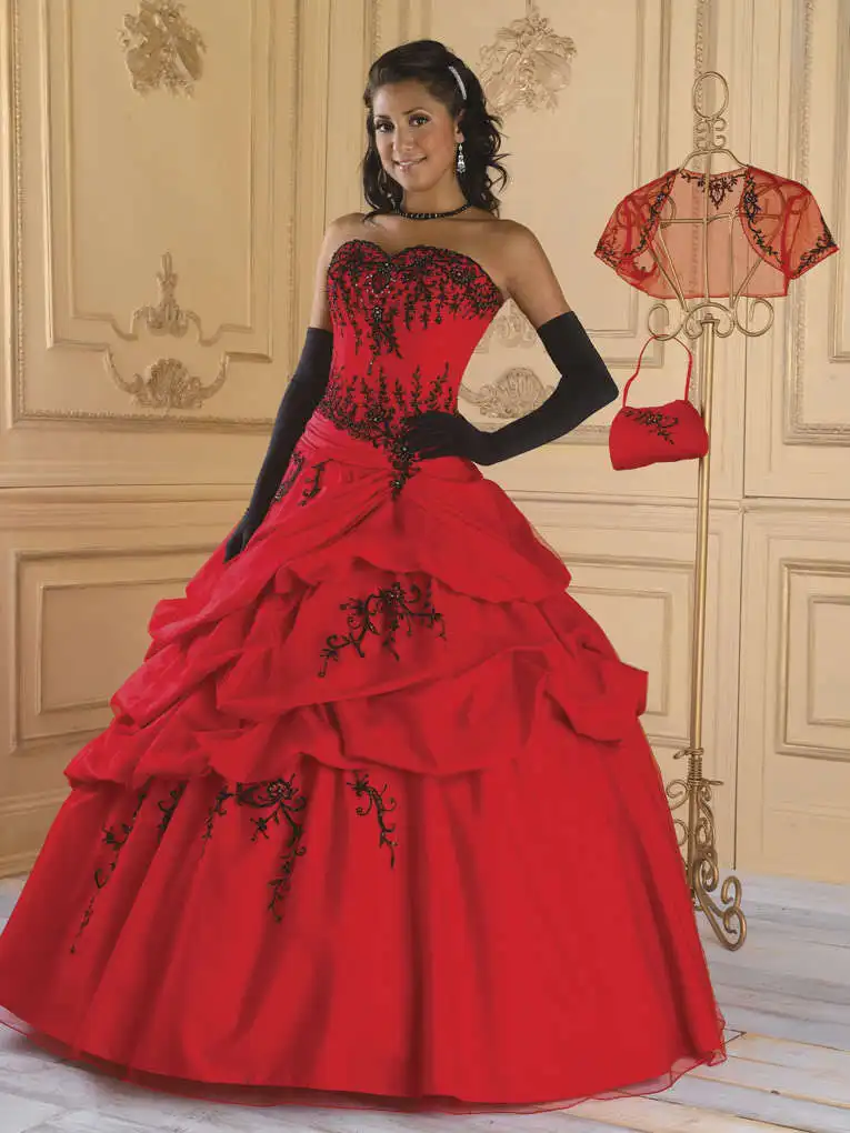 Vestidos de graduación rojos y negros, traje plisado personalizado de 15 años, chaqueta de quinceañera roja, vestido de baile para madre de la novia, novedad de 2019