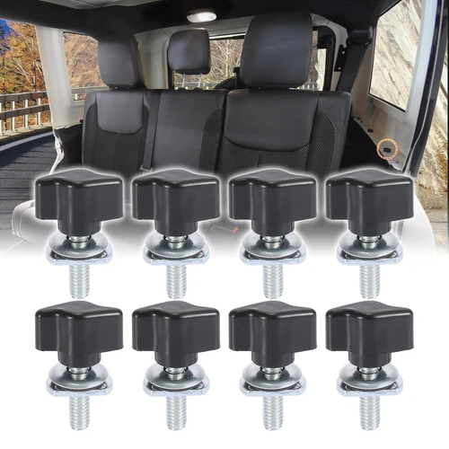 Imagen 2 del producto X Autohaux-Kit de tornillos de Extracción rápida para Jeep, Kit de tuercas de pulgar para Wrangler YJ TJ JK JL Unlimited Sahara Rubicon