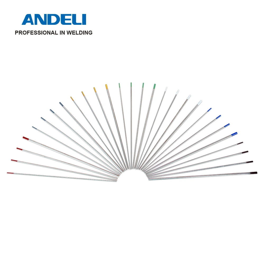 Asta di saldatura per elettrodi di tungsteno ANDELI 1.6 2.0 2.4 3.2mm WT20 WC20 WL20 WL15 WZ8 WP WY20 WR20 per saldatrice Tig