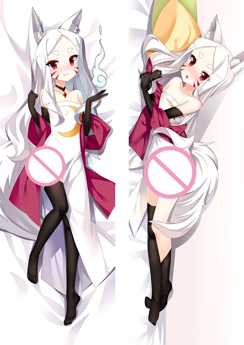 

The Helpful Fox Senko-San Pillowcase 59" Dakimakura Senko Shiro Cartoon Pillowcase Kawaii Moegirl Pillow Anime Bedding Pillows