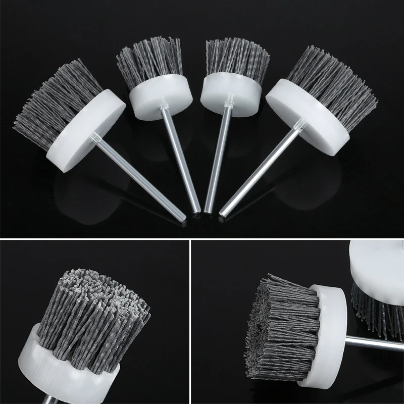 UCHEER 1pc abrasive wire disc brush with rod high temperature abrasive wire nylon brush cleaning machine plate
