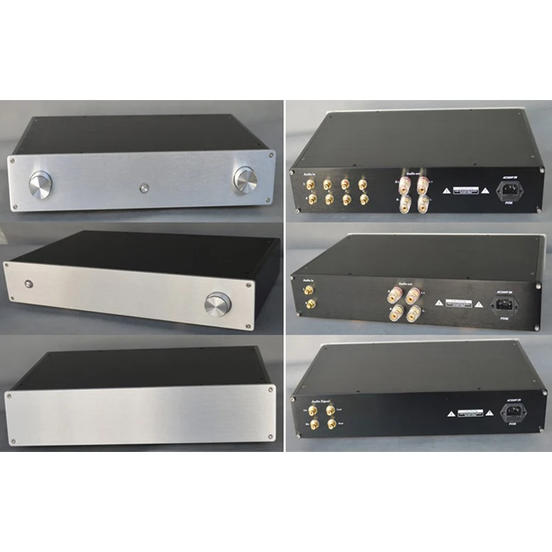 

KYYSLB 430*80*259MM/309MM X4308 All Aluminum Alloy Amplifier Chassis DIY Enclosure Class A Chassis Box Tube Amplifier Case Shell