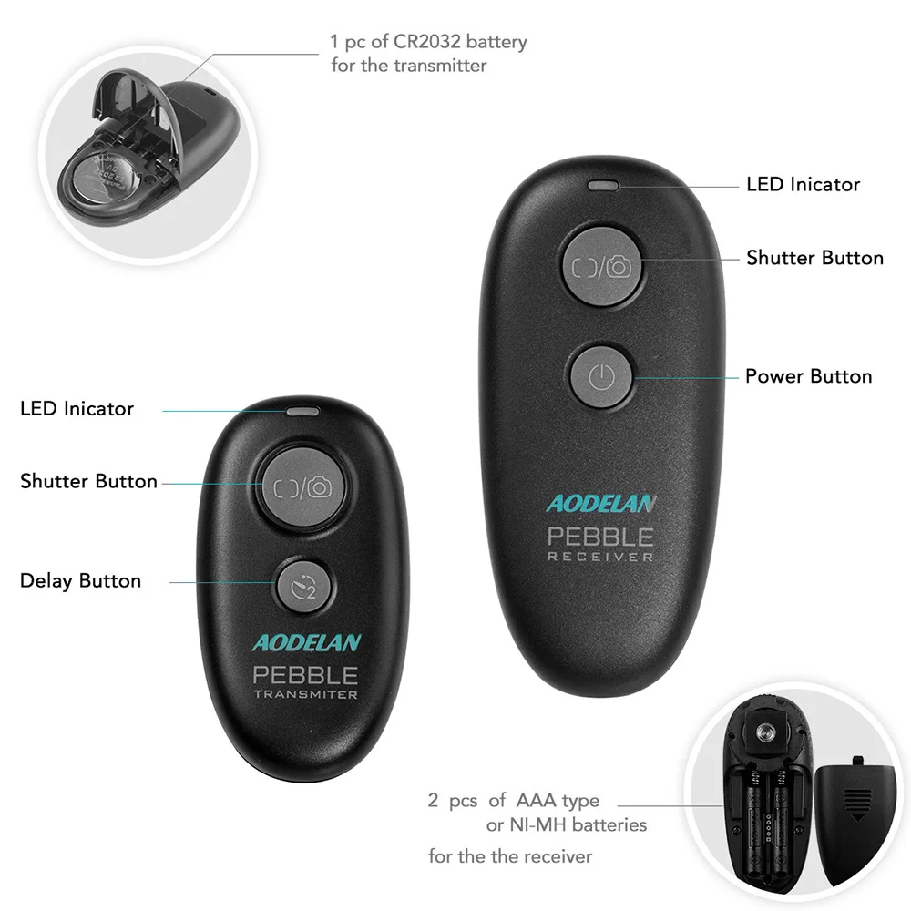 AODELAN Camera Remote Control Shutter Release for Nikon Z7 D800 D750 D5600 D850 Z6 D810 P1000,Replaces Nikon MC-DC2 and MC-30A