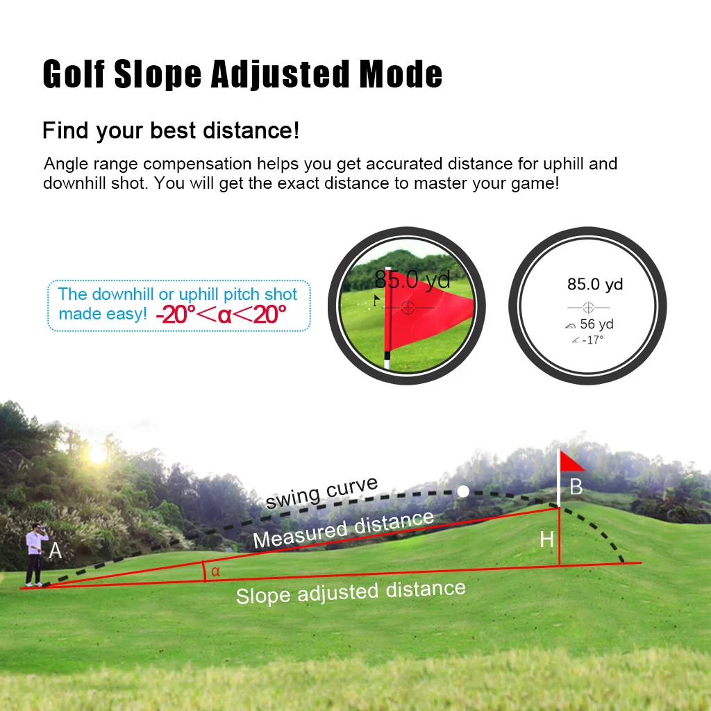 Imagem -04 - Mileseey Pf210 Pro Preto Versão Golf Laser Rangefinders 600m Slop Interruptor de Alta Precisão Adequado para Golf Match Telescópio Medidor