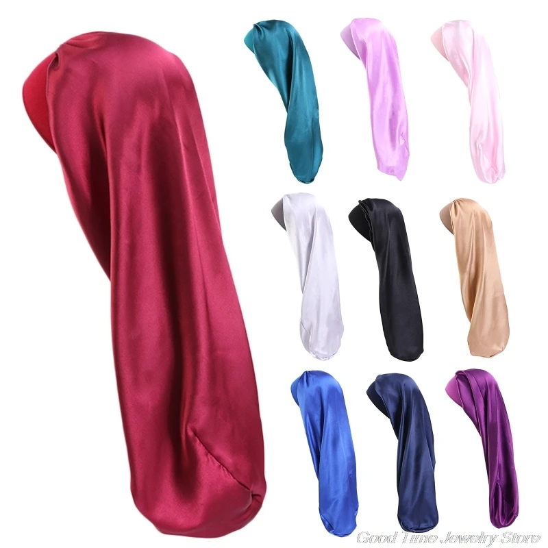 

Women Large Long Sleep for Dreadlocks Curly Hair Bonnet Loose Night Sleeping Hat Elastic Band Headwrap F25 21