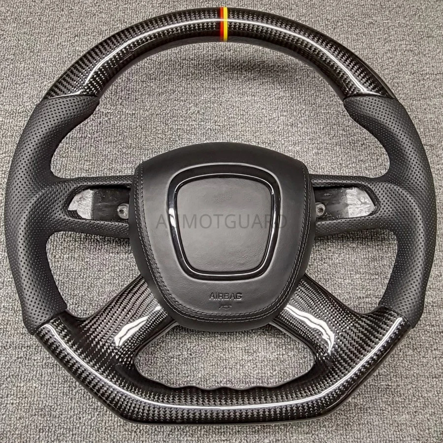 

Рулевое колесо из углеродного волокна для Audi A4 A6 Quattro A4L A6L A8L Q5 Q7 2005 2006 2007 2009 2011 2013