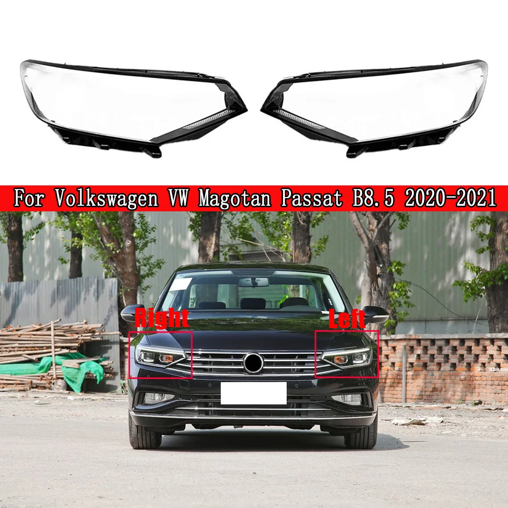 

Car Front Headlight Cover For Volkswagen VW Magotan Passat B8.5 2020 2021 Transparent Lampshade Plexiglass Replace Original Lens