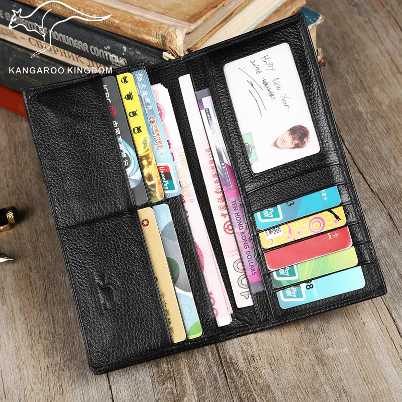 كنغر-محفظة جلدية أصلية للرجال ، محفظة رجالية ، المملكة