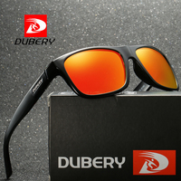 DUBERY Vintage Sunglasses Polarized Men's Sun Glasses For Men Driving Black Square Oculos Male 9 Colors Model UV400 D182