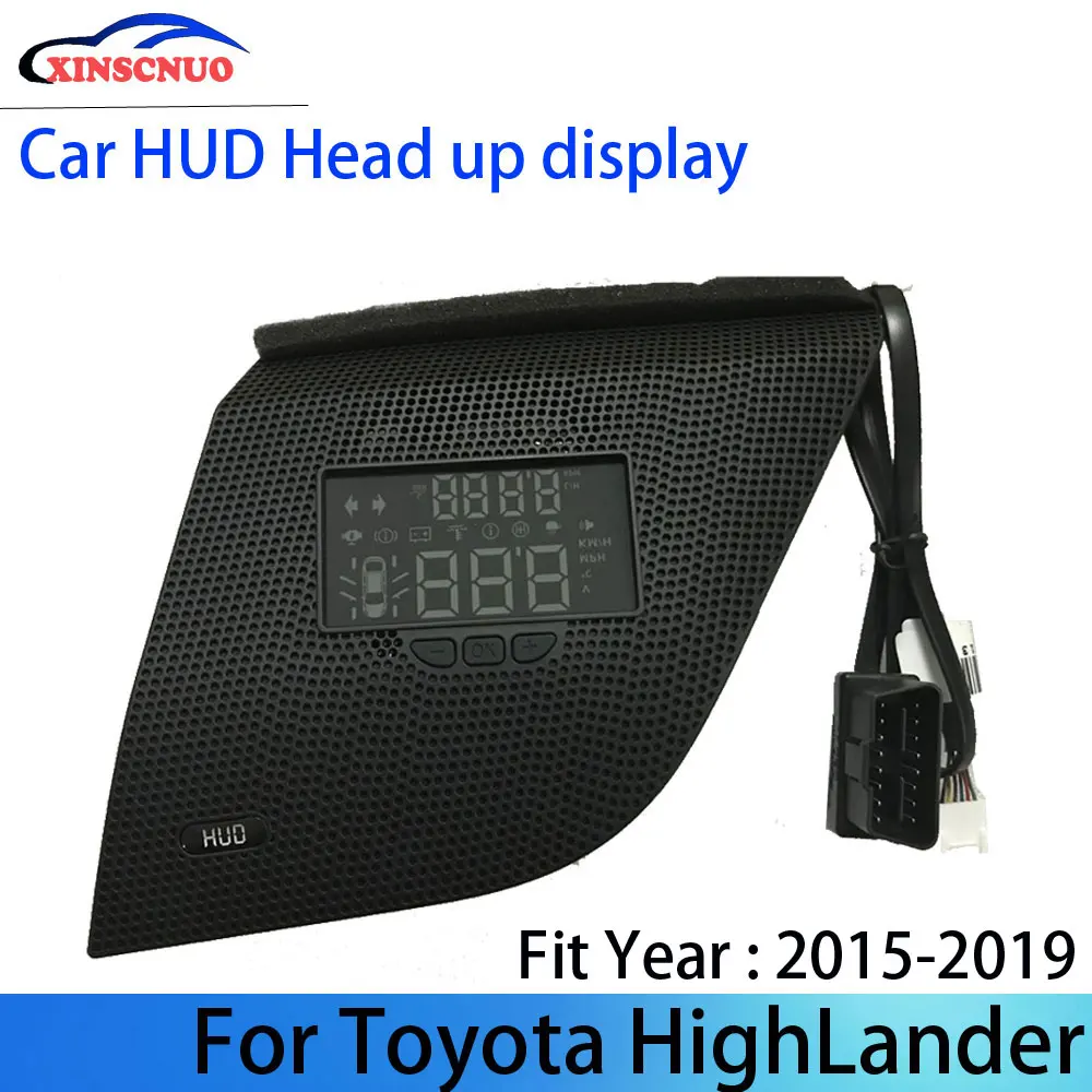 For Toyota HighLander 2009~2017 2018 2019 2020 2021 OBD Car HUD Head Up Display Digital Speedometer Car OBD2 display