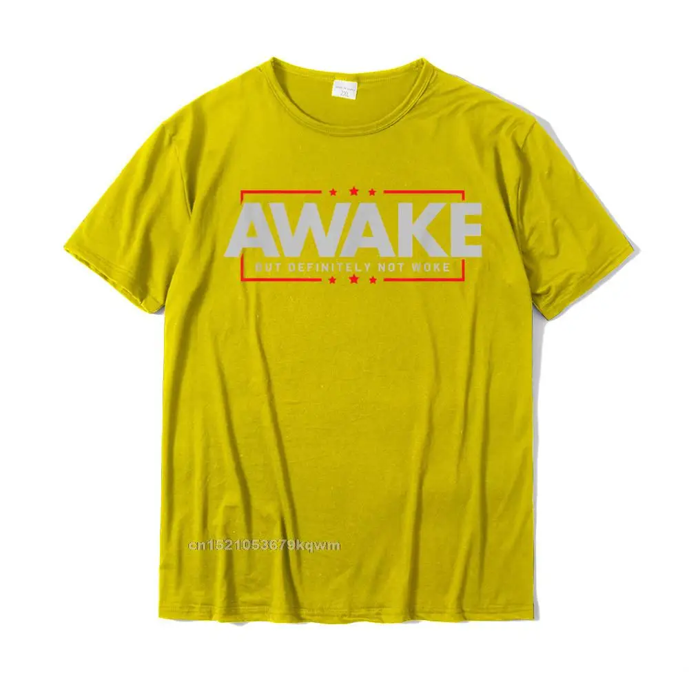 Awake Not Woke - Political Censorship T-Shirt Design Tshirts For Students Cotton Tops Tees Classic Classic