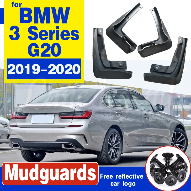 Front Rear Car Mudflaps for BMW 3 Series G20 Sedan Saloon 2019~2020 Fender Mud Guard Flap Splash Flaps Mudguards Accessories