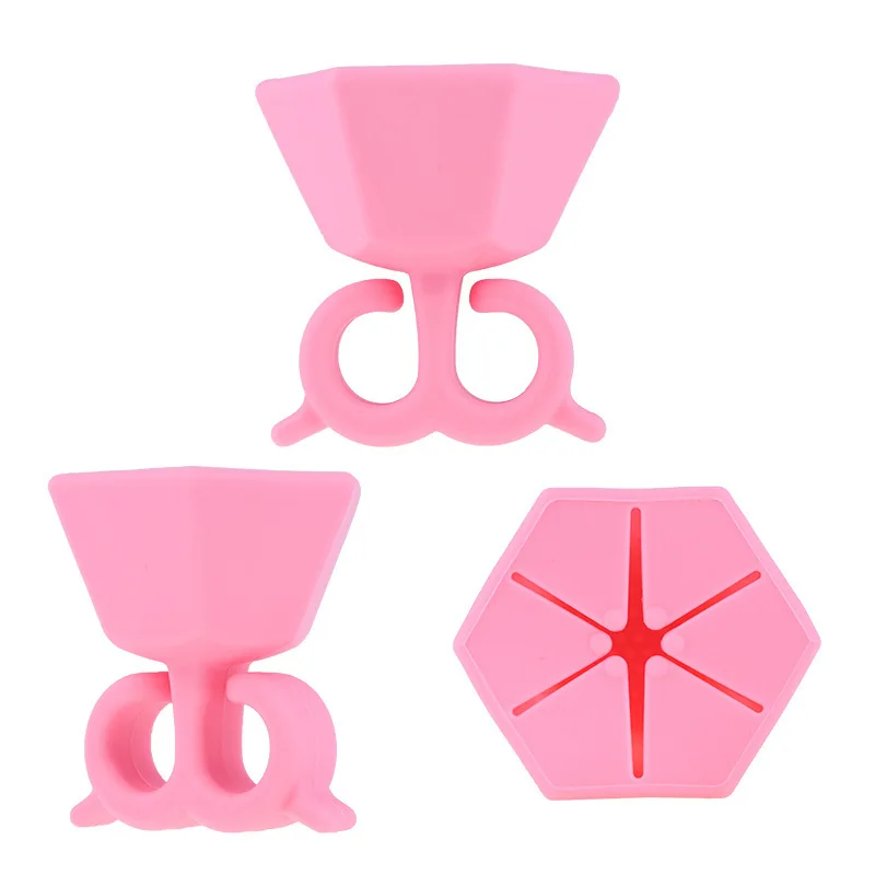 Nail Polish Bottle Holder Portable Wearable Silicone Rubber Varnish Bottle Stand Glue Tilter Feature Silicone Polishing Holder