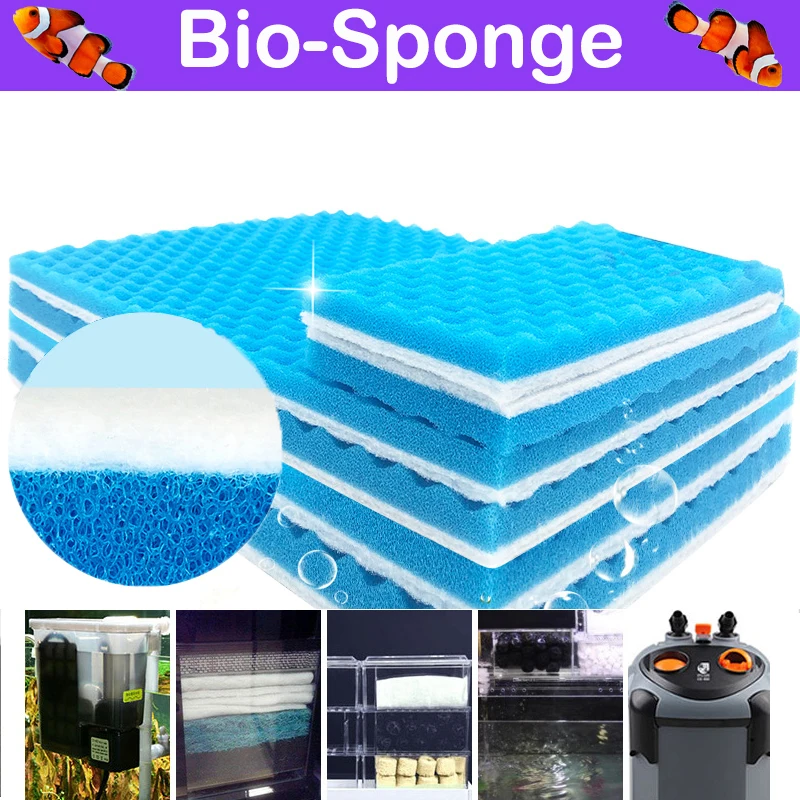 Fish Tank Filter Cotton Biochemical Cotton Wave Cotton Purification Material Aquarium High-Density Water Purification Sponge