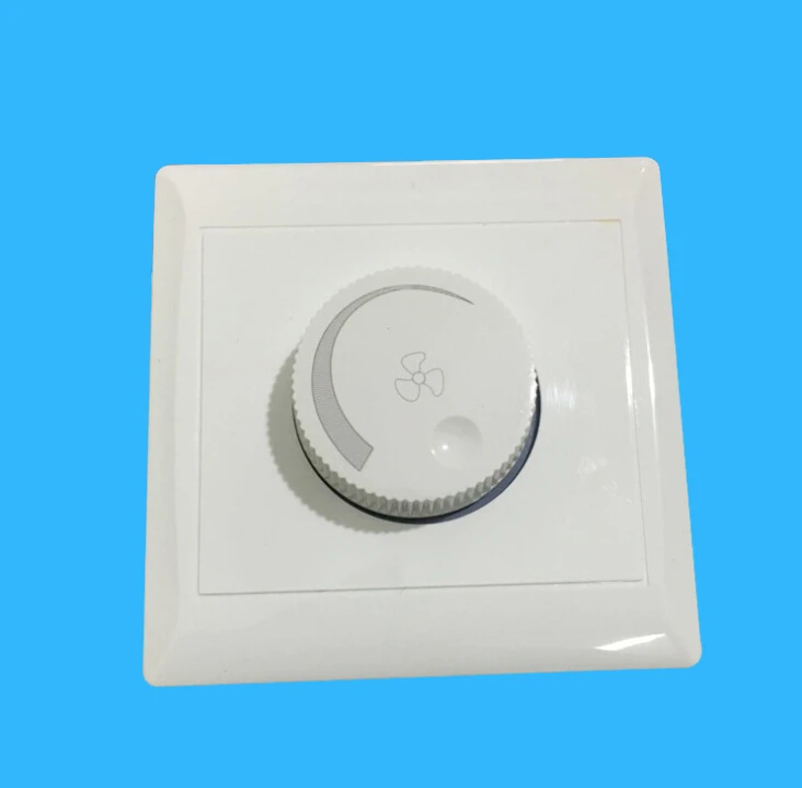 86mm Ceiling Fan Adjustment Stepless Speed Controller Wall Switch 220V 10A for 15-300W Dimmer