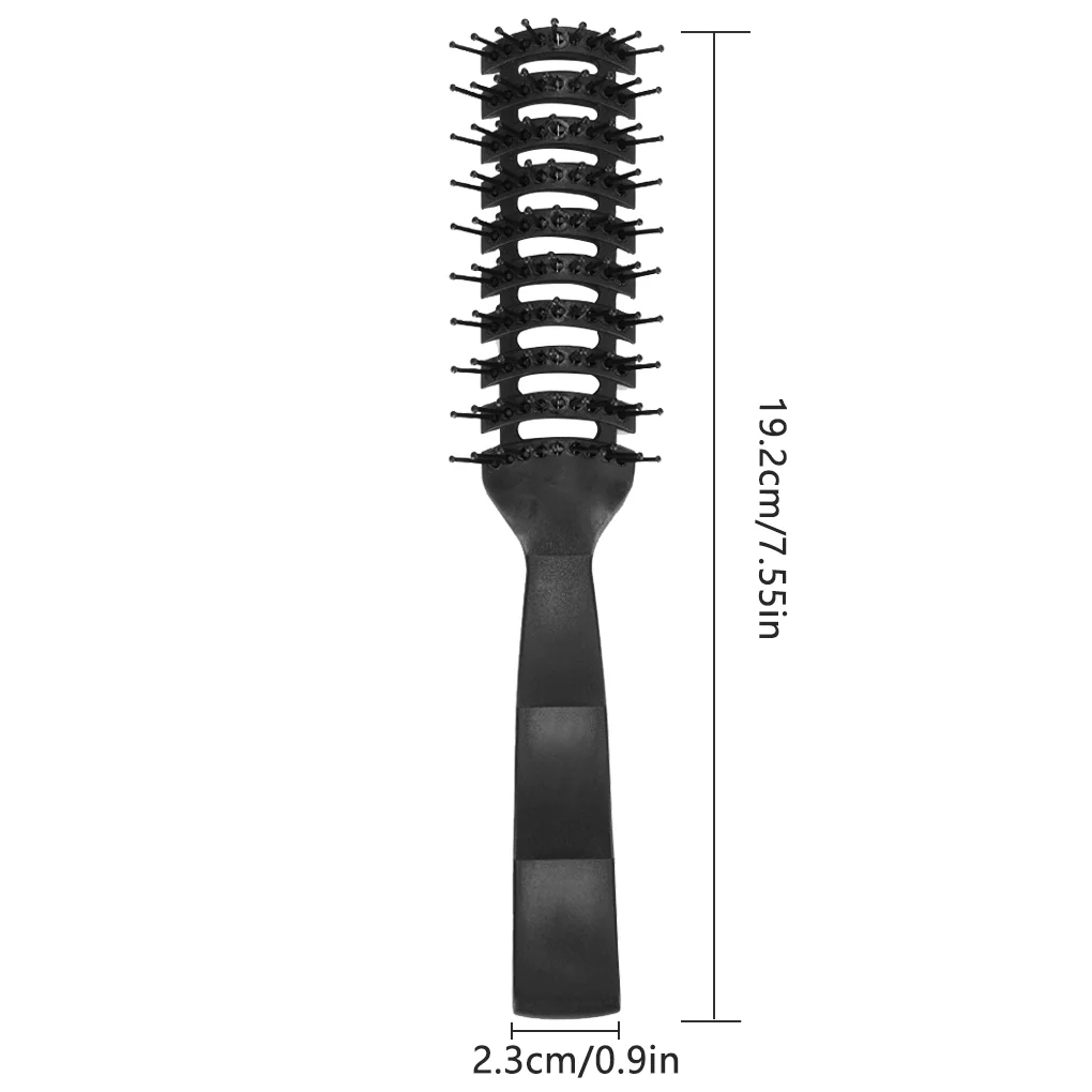 Men Hairbrush Plastic Head Massage Hair Styling Brush Slicked-back Scalp Massager Brush for Salon Home