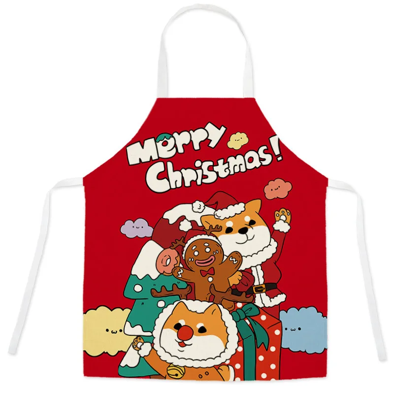 New Christmas Apron Apparel Supplies Parent-child Set Children\'s Clothes Women\'s Pollution-proof and Water-proof Accessories