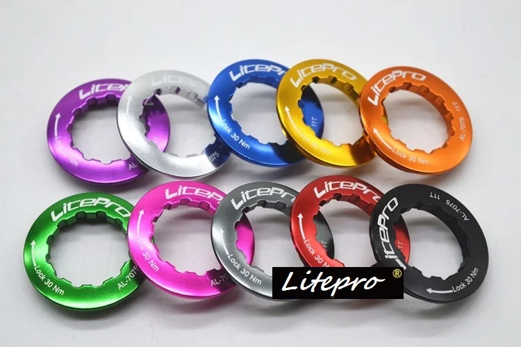 Litepro Bike 11T Cassette Freewheel Lock Cover CNC Aluminum Alloy Rear Flywheel 11T Chainring Locking Cover Bicycle Accessories