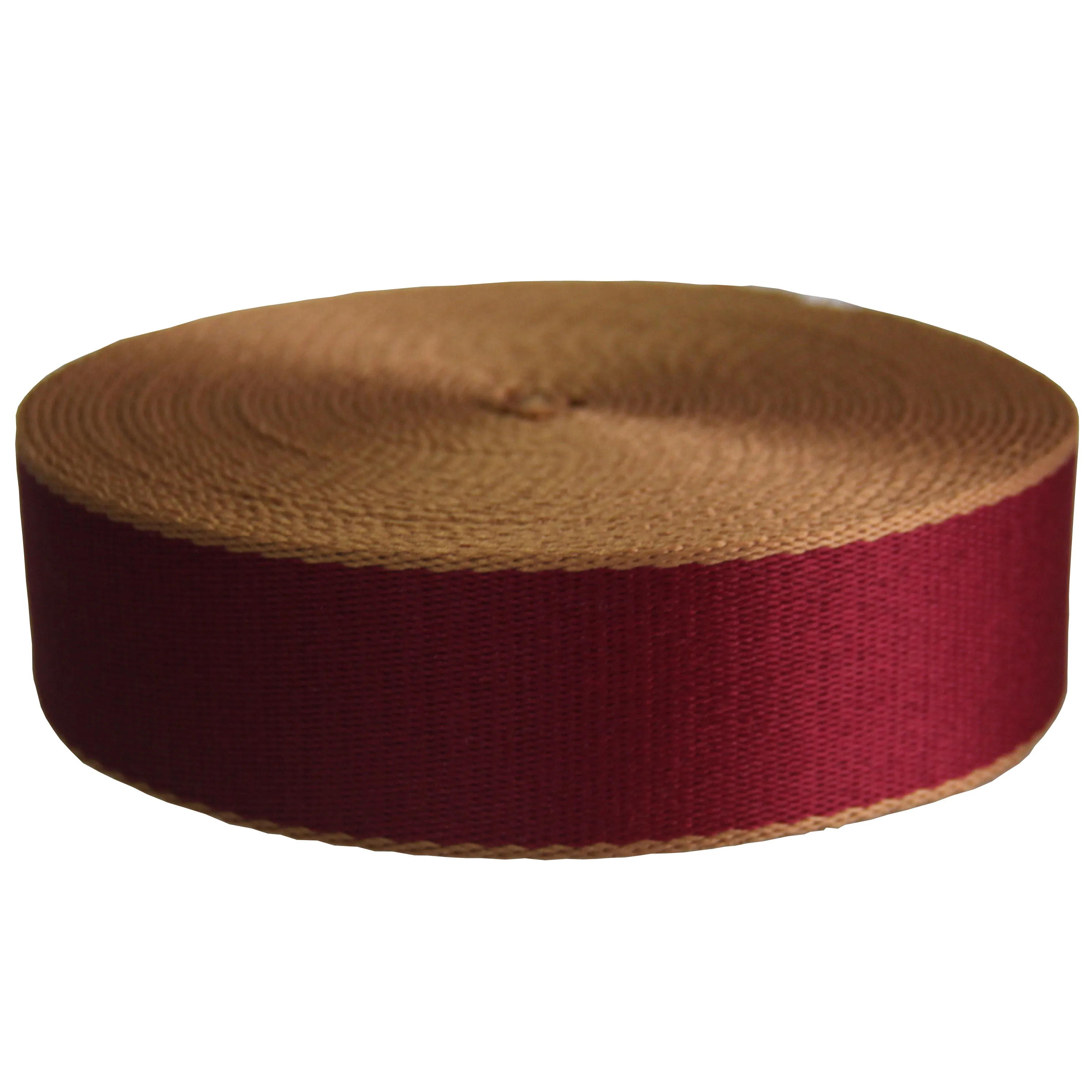 1.5 Inch Red/Brown Twill Polyester Webbing Tape 100% High Quality 50 Yards/roll 1.5mm Thickness