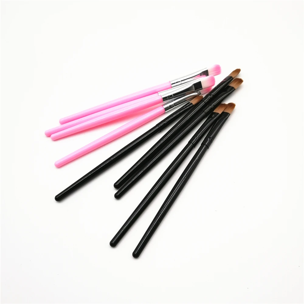 50 pçs/saco pincéis de maquiagem atacado profissional sobrancelha sombra escova multi-função alça de plástico delineador pálpebra lábio cosméticos