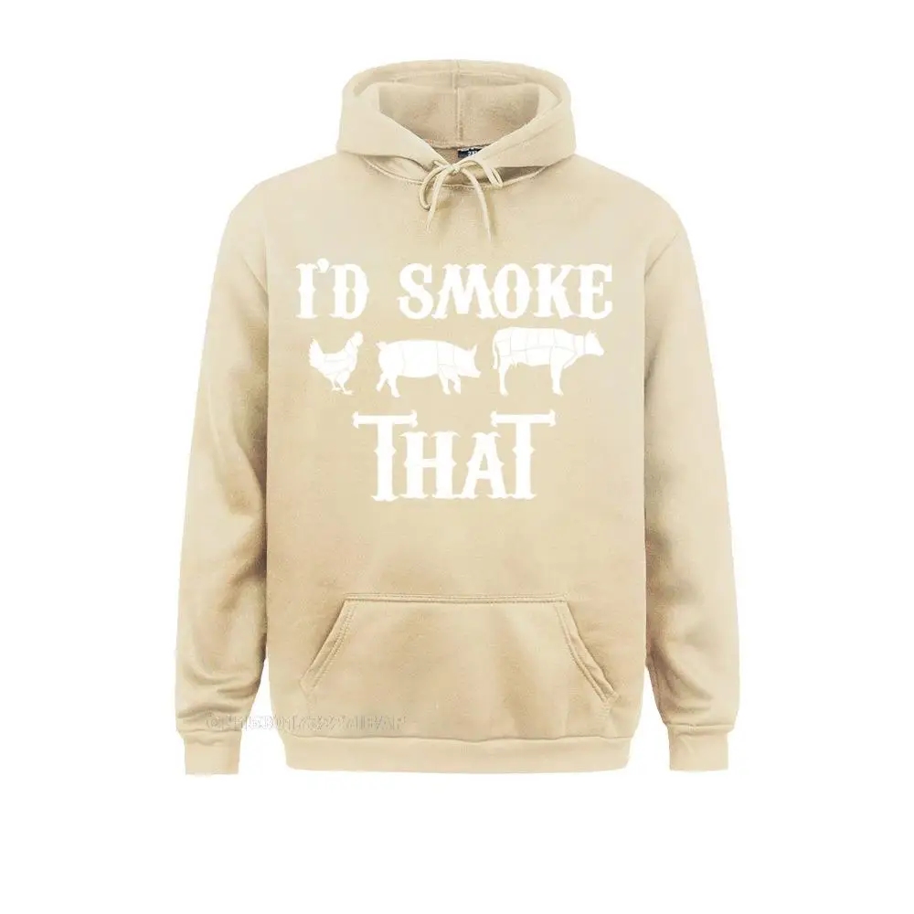 I'd Smoke That Funny BBQ Smoker Father Barbecue Grilling Hooded Pullover Women Sweatshirts Hoodies Discount Novelty Hoods