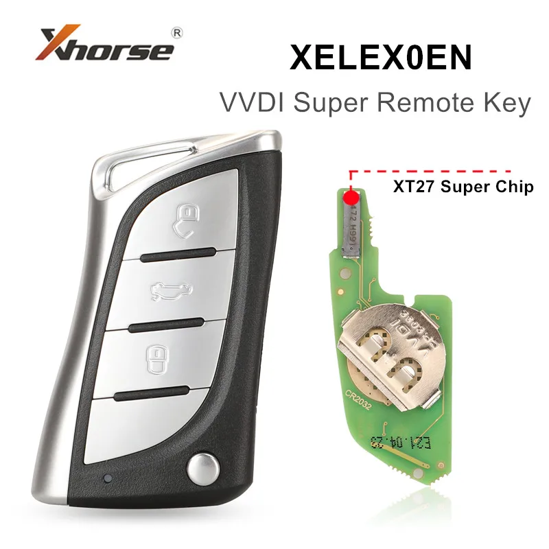 10pcs XELEX0EN Xhorse VVDI Super Remote Key with XT27 XT27A66 Super Chip Work for VVDI2 /VVDI MINI Key Tool/VVDI Key Tool Max