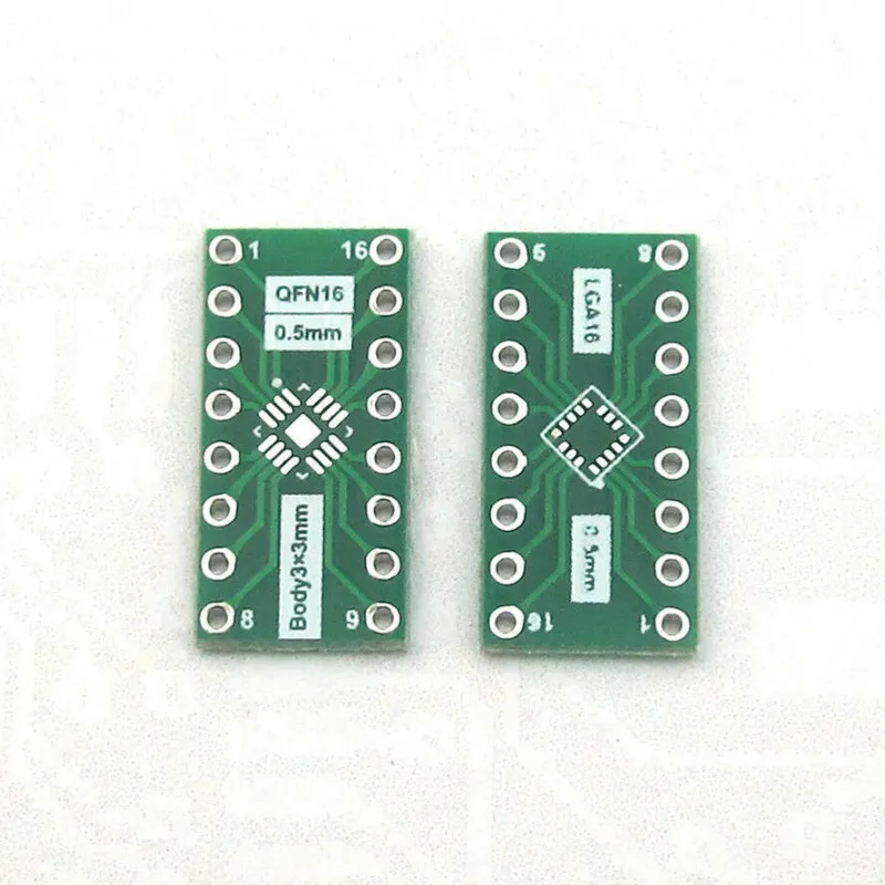 Adaptateur à broches LGA16 QFN16 à DIP16, prise IC, carte d'expérimentation, convertisseur PCB