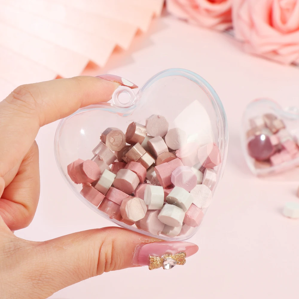 Transparent Plastic Christmas Trees Acrylic Heart-shaped Fillable Ball Clear Ornament Gift Present Box Decorations Wholesale