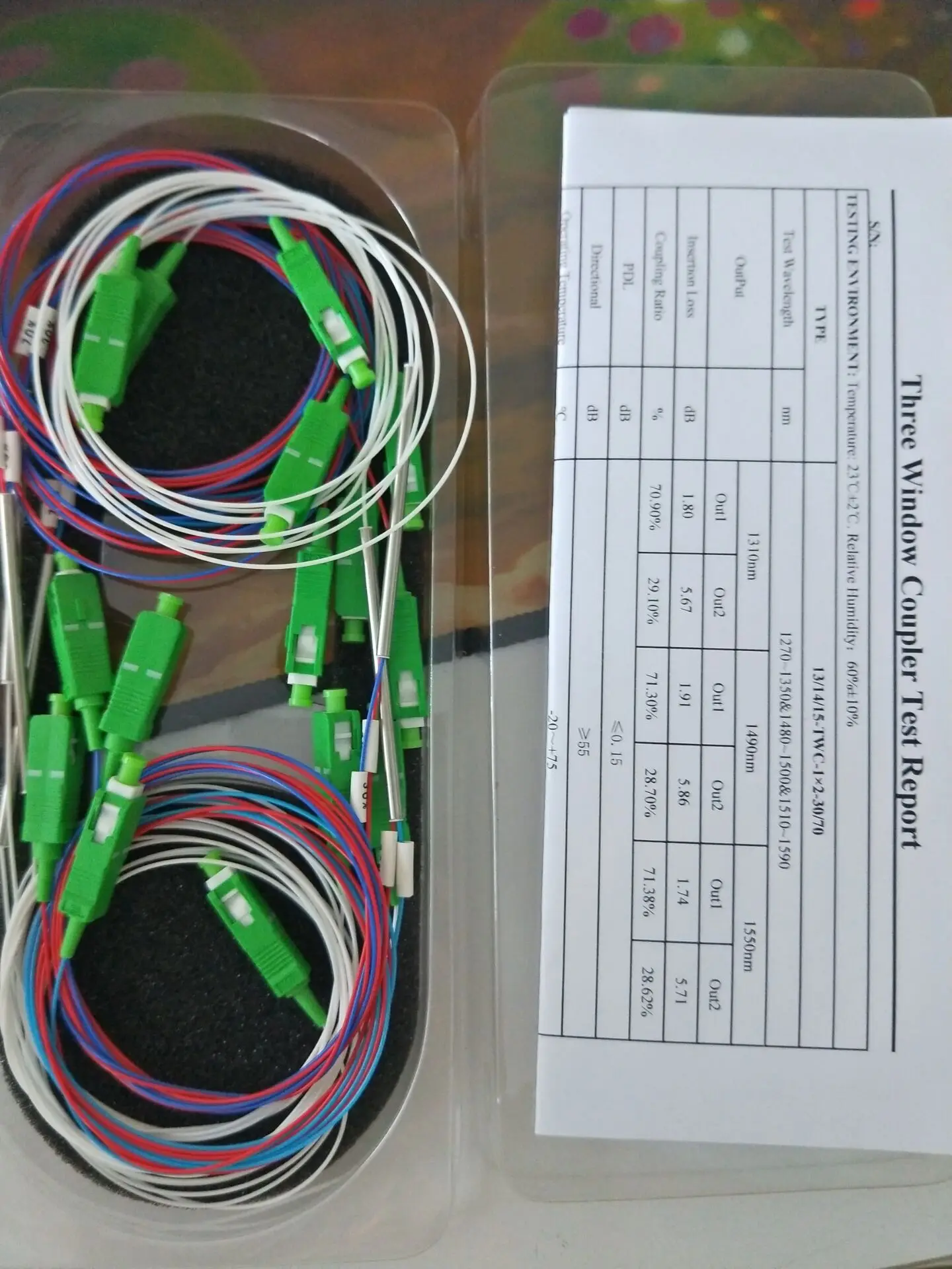 

20pcs/lot fiber 1x2 SC/APC singlemode fiber optical FBT splitter coupler