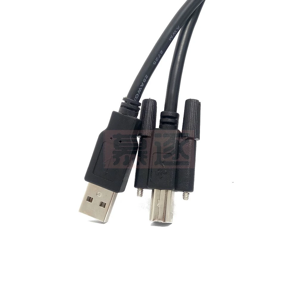 1 mt 3 mt 5 mt USB 2,0 A Stecker auf B Männliche datum Kabel mit Schraube löcher Anschluss Für drucker festplatte box Scanner ind