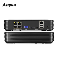 AZISHN H.265AI H.264 4CH 8MP PoE NVR HD Surveillance CCTV System ONVIF Security NVR DVR POE 48V P2P ONVIF Network Video Recorder