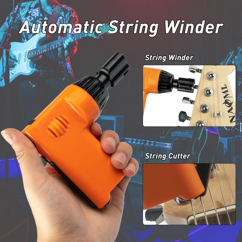 NAOMI Electric Guitar String Winder Universal Instrument String Winder Guitar Drill Fast For Guitar String Winding Or Tightening