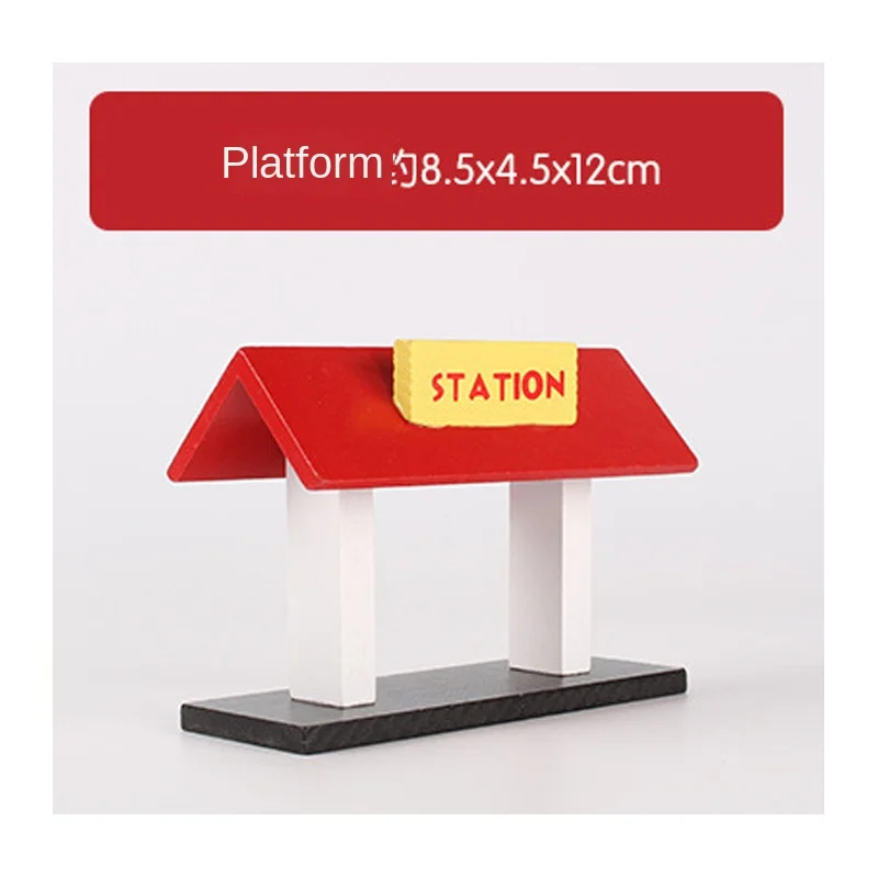 

Roof Platform Station Wooden Track Scene Accessories Suitable for Wooden Plastic P149 Free Shipping Red Toys Train