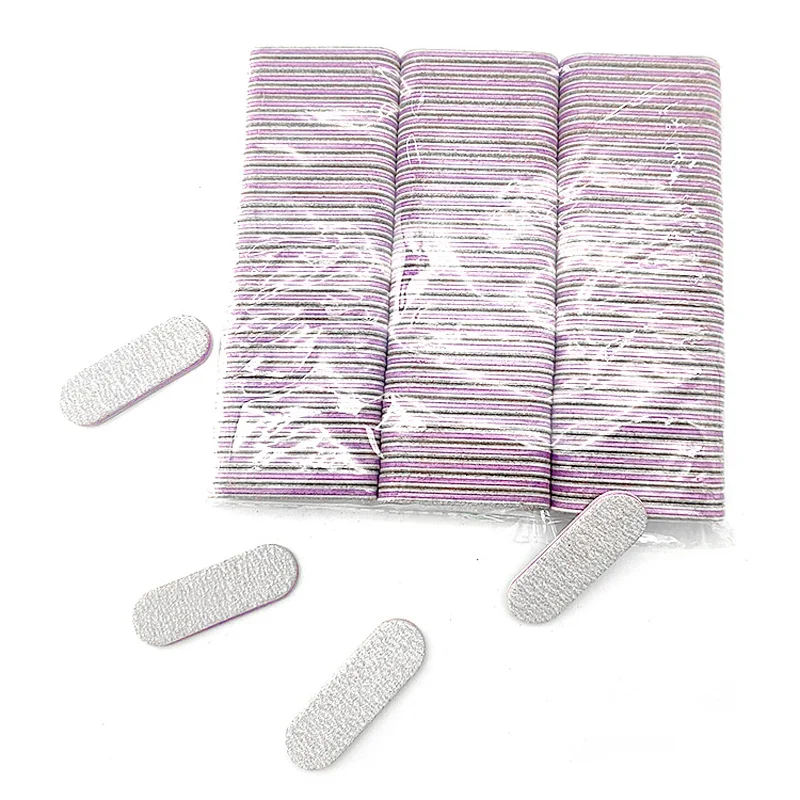 25 Pcs/Lot Mini Nail Files 100/180 Manicure Buff Disposable Saws Grey Sanding Pedicure File Emery Board Nail Polisher Block Tool