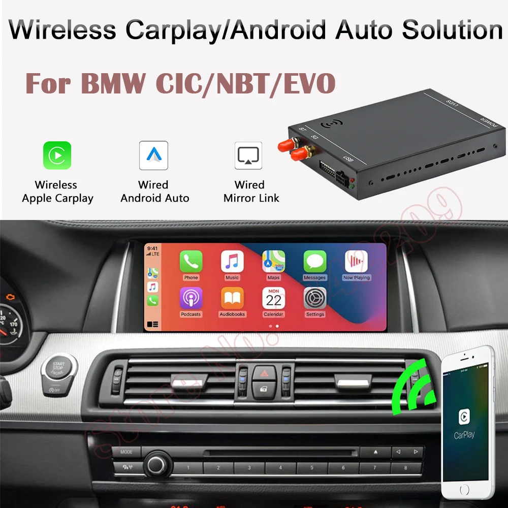 Convertible Carplay Android For BMW 2 series F22/F45 MPV F23 Car Decoder Box Screen Interface EVO NBT Mirror Link