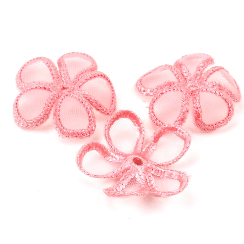 10pcs Beautiful Lace Flower Applique Trim Embroidered Lace Patches For Handmade Garment Accessories Decoration Sewing DIY 35mm