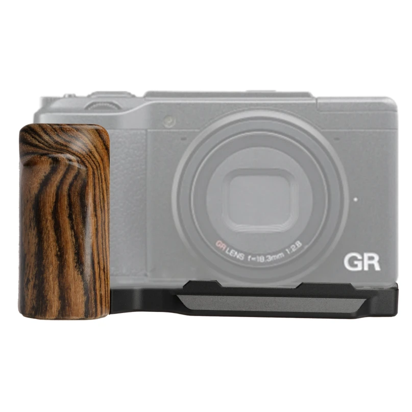 WEPOTO Ricoh GR GRII Hand Grip Quick Release Plate L Bracket QR Plate Compatible with Ricoh GR GRII Camera -Aluminium Bocote